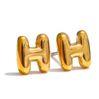 Boucles d'oreilles personnalisées avec initiale h