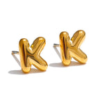Boucles d'oreilles personnalisées avec initiale k