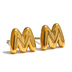Boucles d'oreilles personnalisées avec initiale m