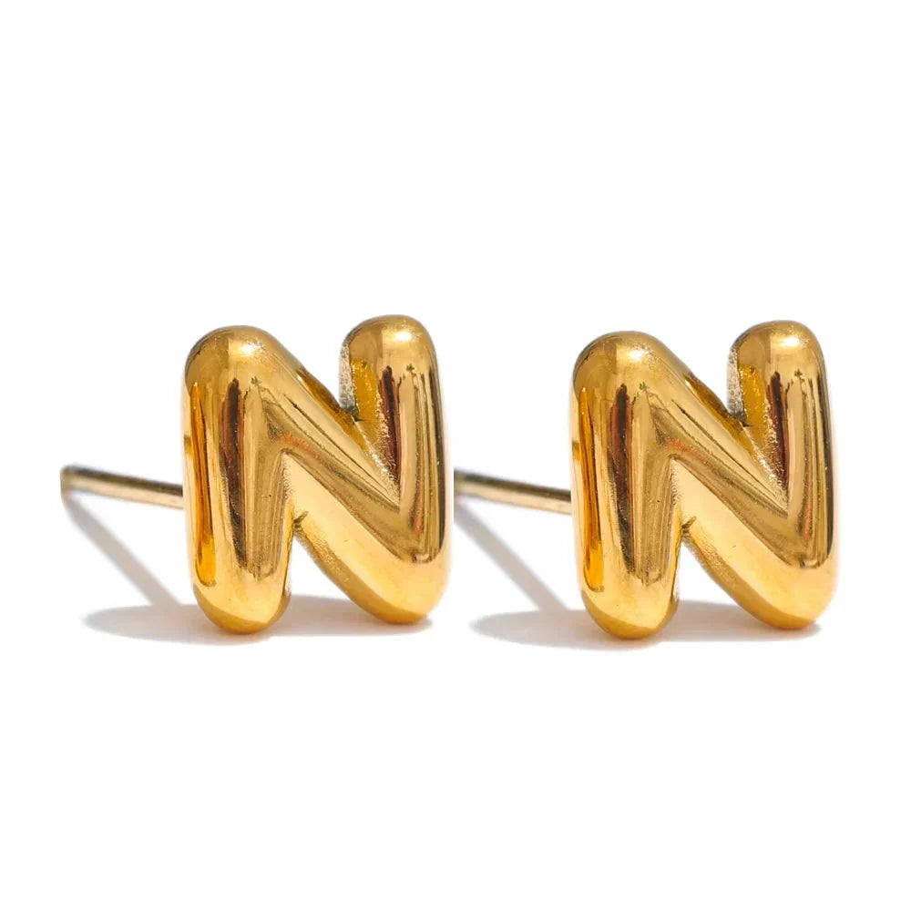 Boucles d'oreilles personnalisées avec initiale n