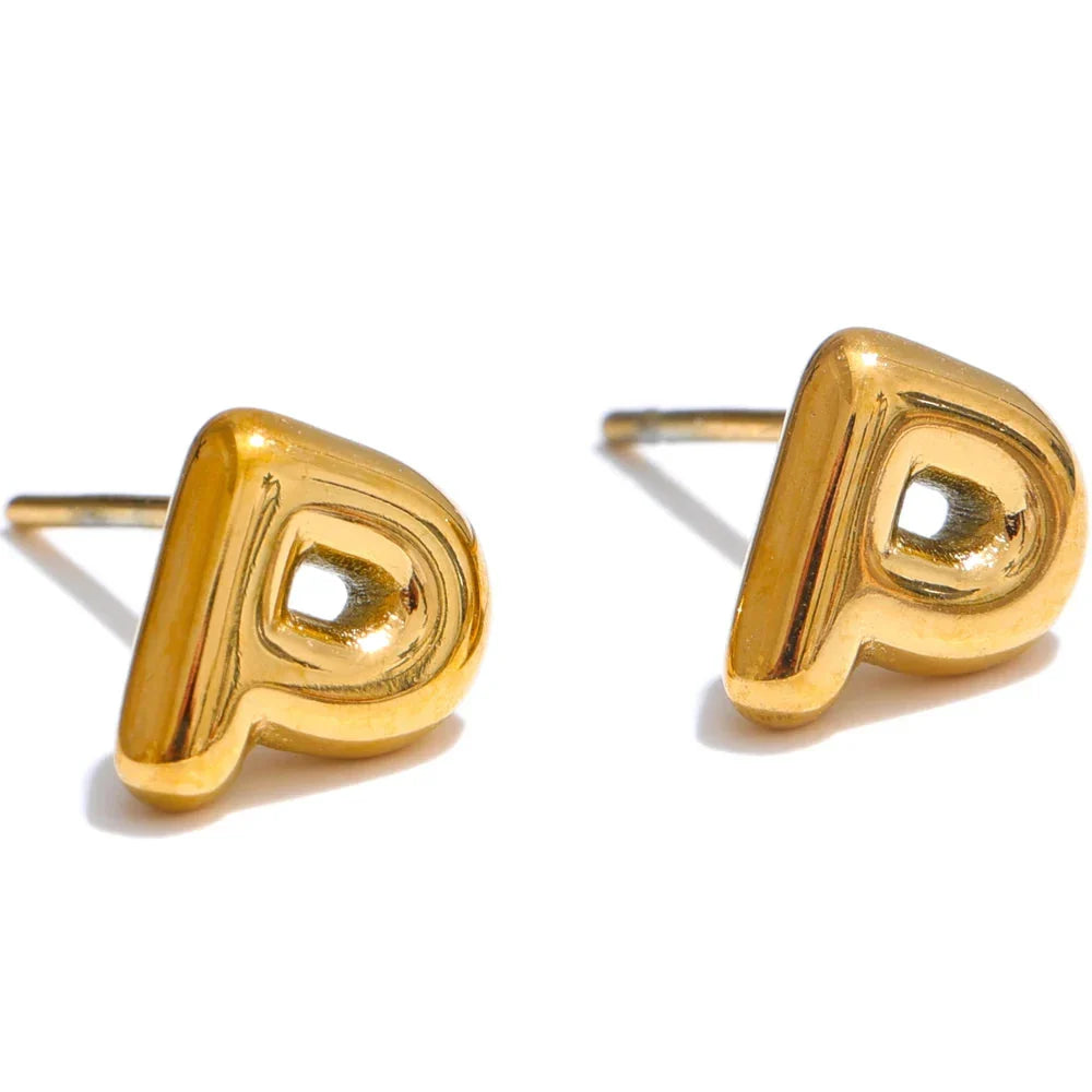 Boucles d'oreilles personnalisées avec initiale p