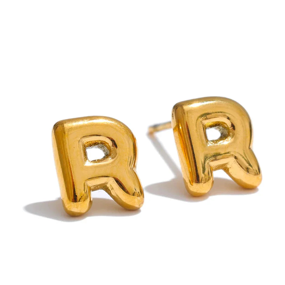Boucles d'oreilles personnalisées avec initiale r