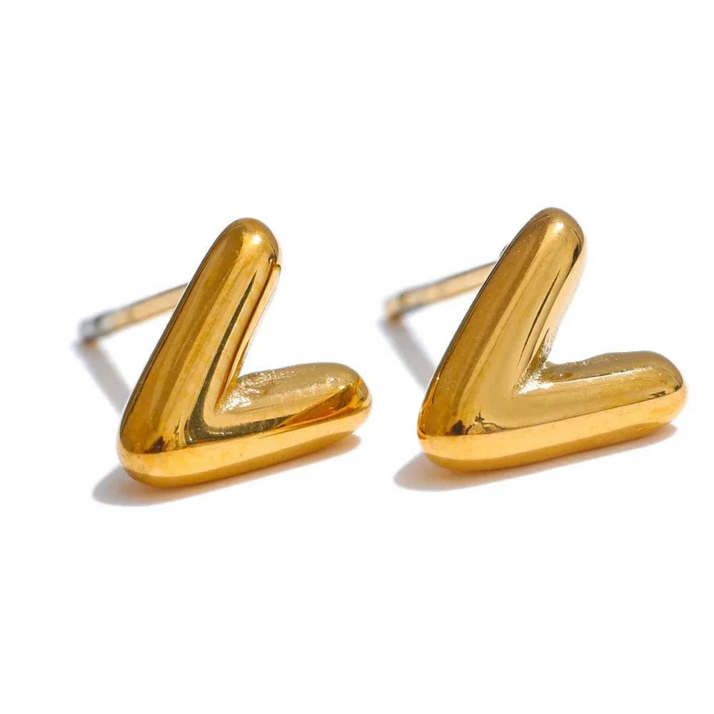 Boucles d'oreilles personnalisées avec initiale v