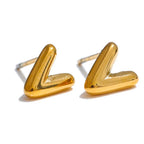Boucles d'oreilles personnalisées avec initiale v