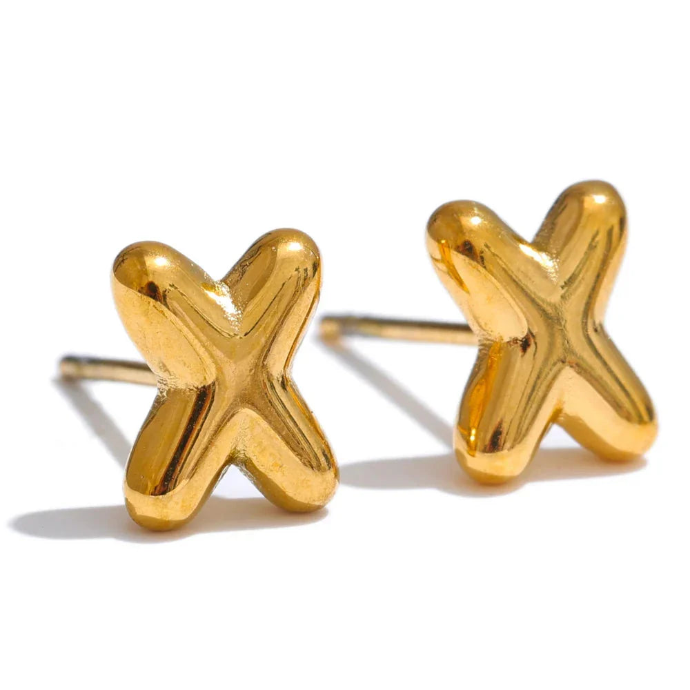 Boucles d'oreilles personnalisées avec initiale x