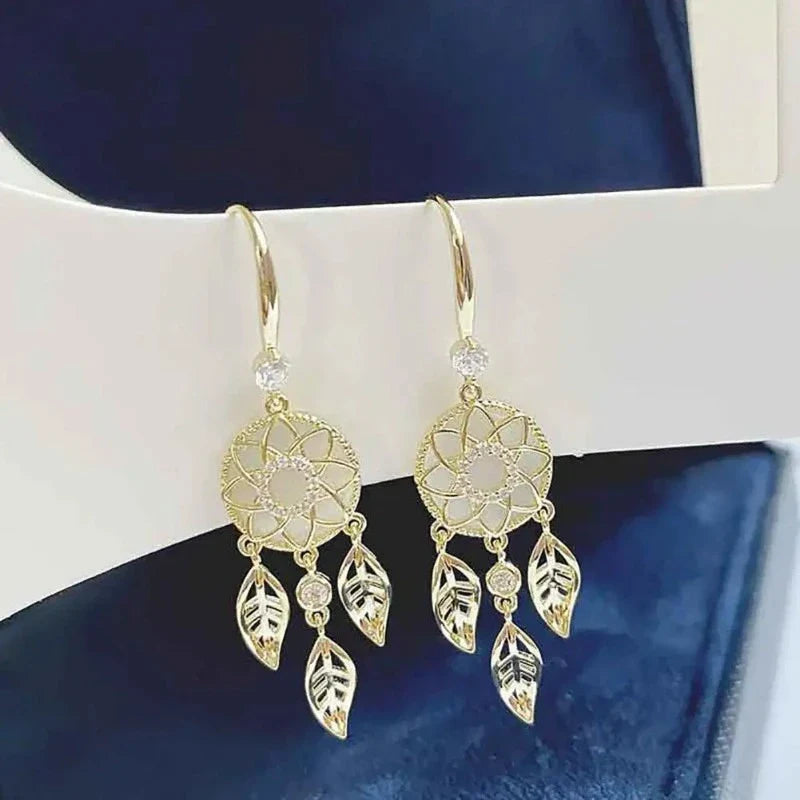 Golden Dreamcatcher Earrings gold