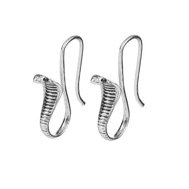 Egypt Cobra Silver Earrings