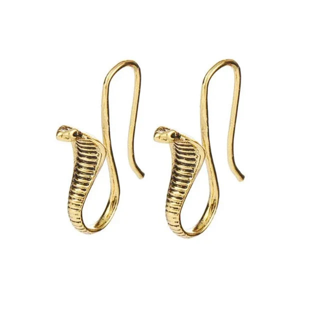 Egypt Cobra Gold Earrings