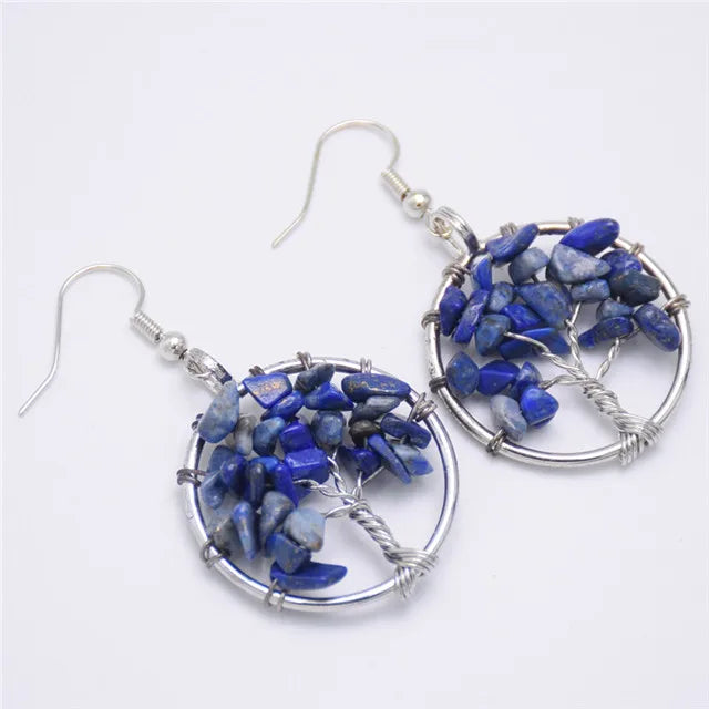 Tree of Life Stone Earrings
