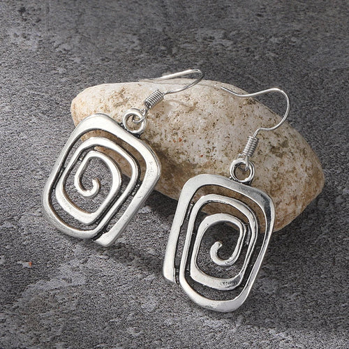 Boucles d'Oreilles Ethniques Pendantes Géométriques