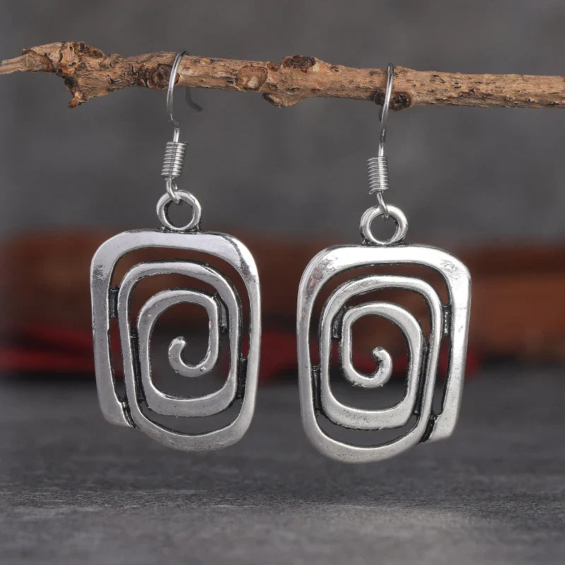 Ethnic Geometric Dangling Earrings