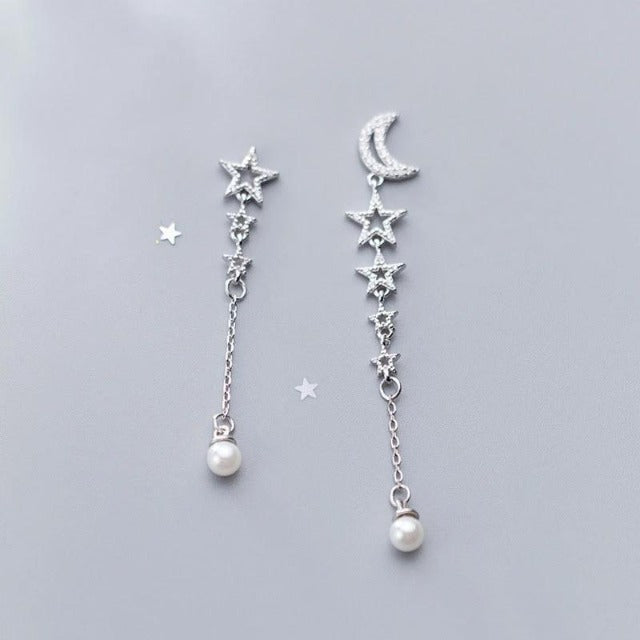 Silver Star Earrings