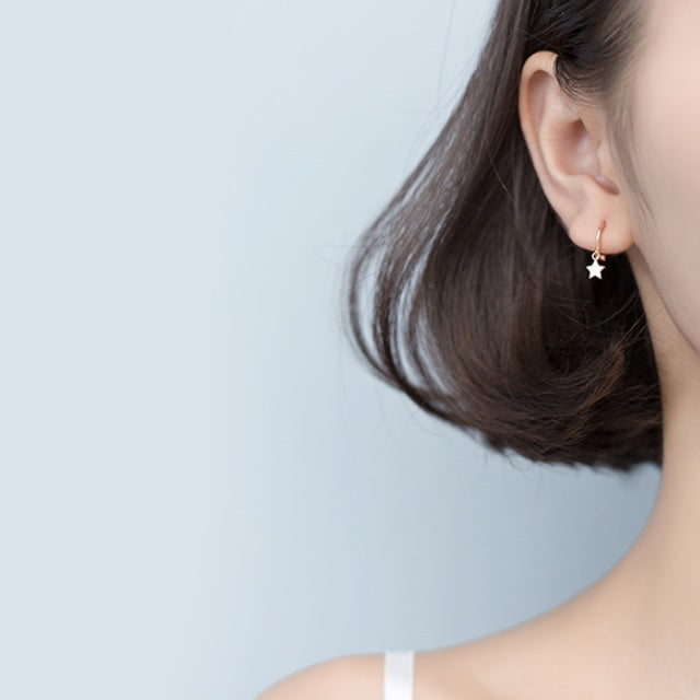 Silver Star Earrings