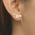 Star Piercing Earrings Gold