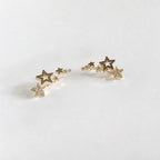 Star Piercing Earrings Gold