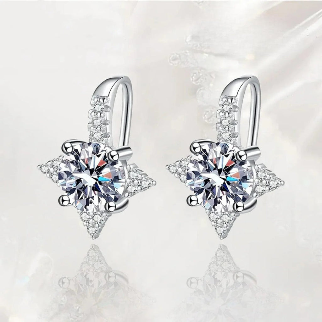 Shooting Star Embrace Moissanite Earrings 