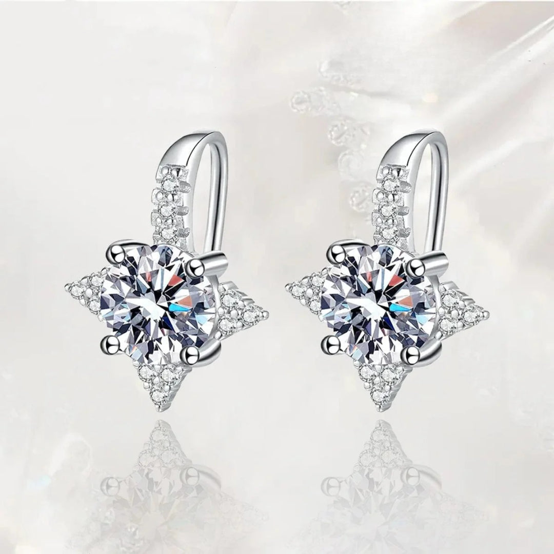 Shooting Star Embrace Moissanite Earrings 