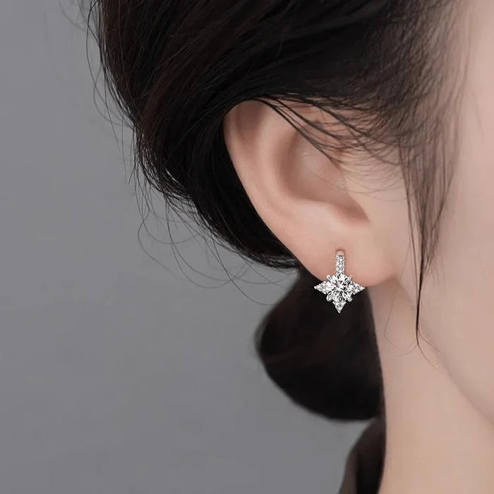 Shooting Star Embrace Moissanite Earrings 