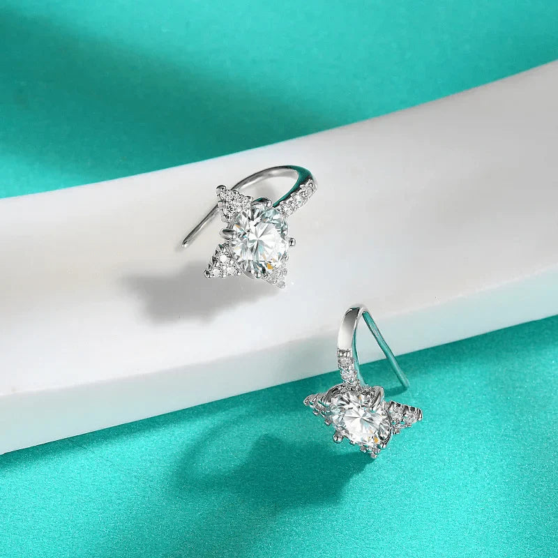 Shooting Star Embrace Moissanite Earrings 