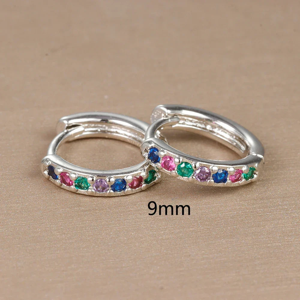 Boucles d'oreilles femme arc-en-ciel