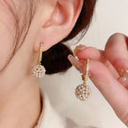 Women's Earrings with Pearls and Rhinestones