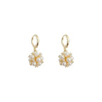 Women's Earrings with Pearls and Rhinestones