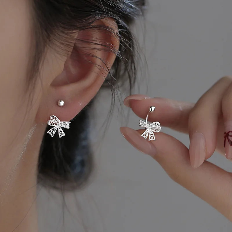 Boucles d'oreilles femme noeud papillon