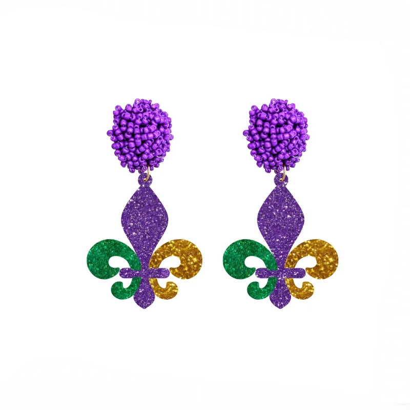 Women's Dangling Earrings Fleur De Lys