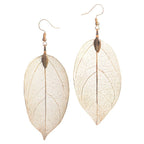 Bohemian Leaf Beige Earrings