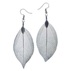 Bohemian Leaf Hematite Gold-plated Earrings