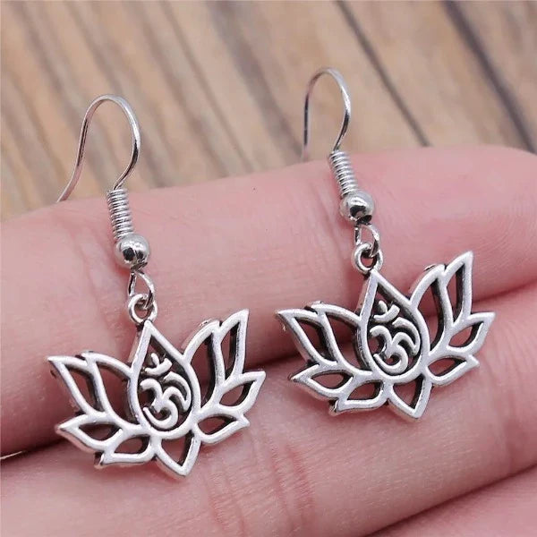 Lotus Flower Earrings Buddhism