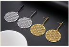 Boucles D'Oreilles Fleur de Vie Pendantes Femme Mandala argent