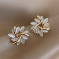 Golden Flower Earrings for Women