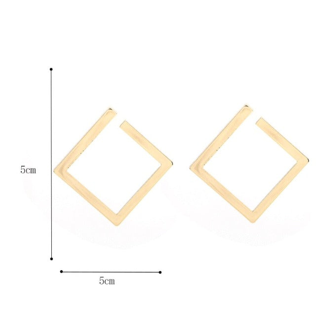 Geometric Gold Earrings