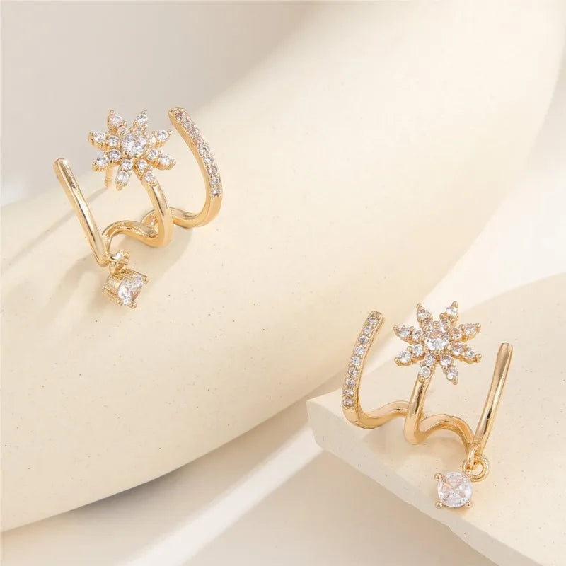 Sparkling claw earrings for women 