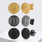 Men's Earrings Compass Rose of the Winds