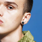 Men's Earrings Compass Rose of the Winds black