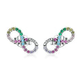 Multicolored Infinity Earrings