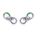 Multicolored Infinity Earrings