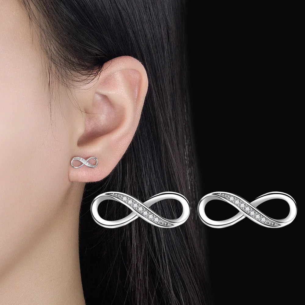 Infinity Zircon Earrings