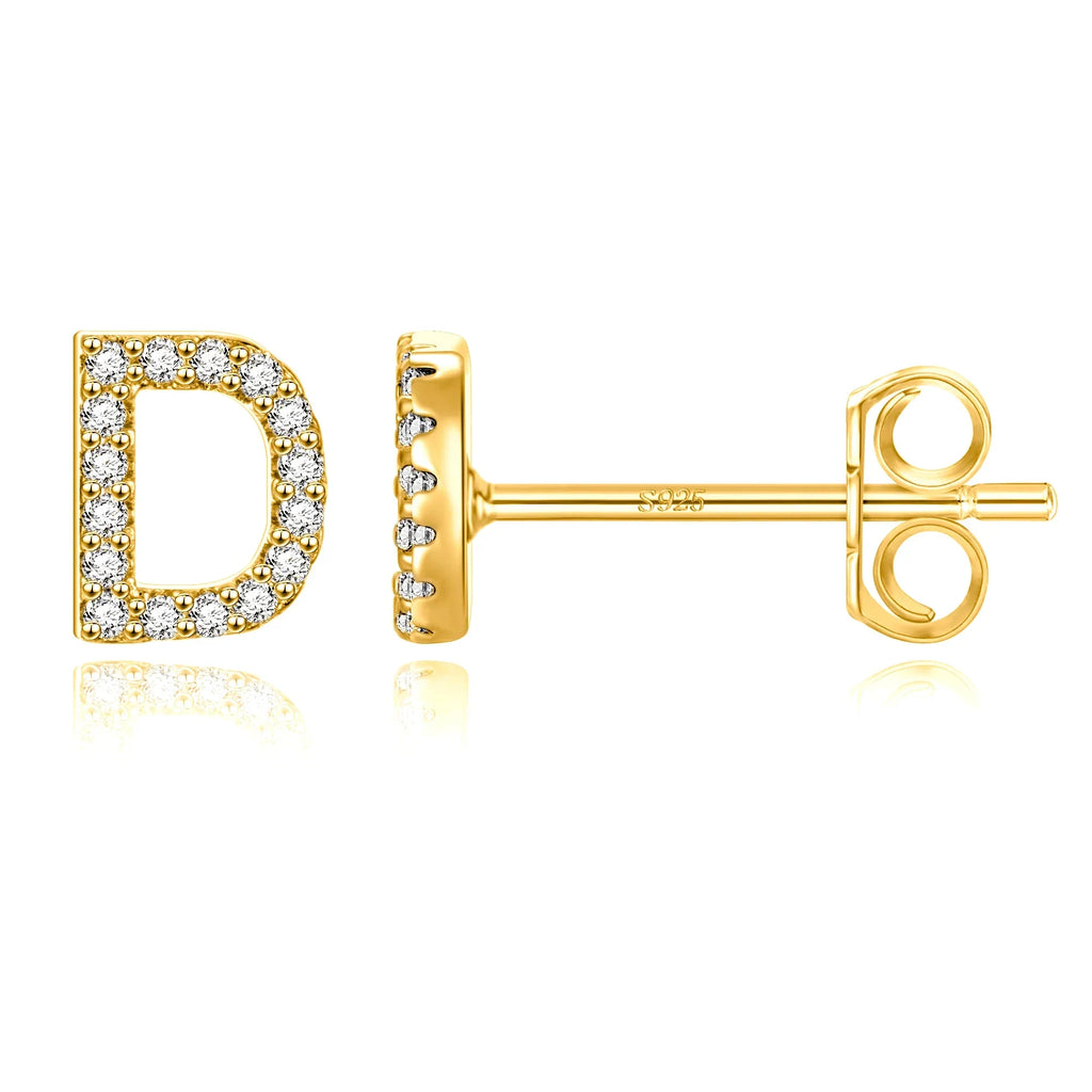 Boucles d'oreilles initiale or d