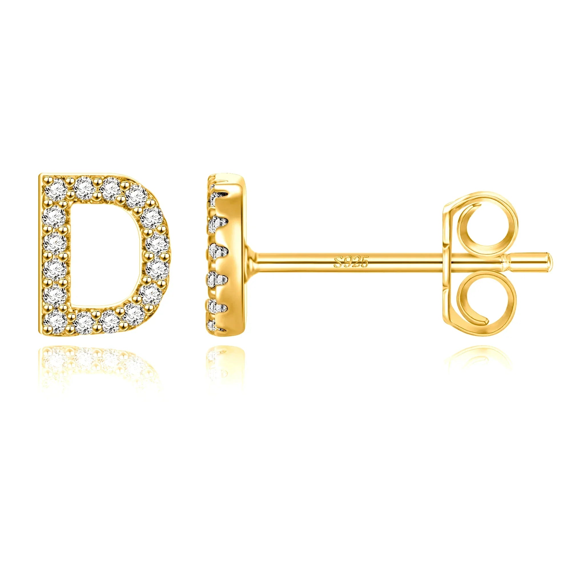 Boucles d'oreilles initiale or d