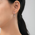 Boucles d'oreilles créoles avec initiale a