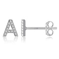 Boucles d'oreilles initiale argent a