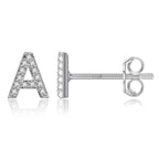 Boucles d'oreilles initiale argent a