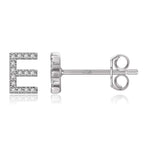 Boucles d'oreilles initiale argent e