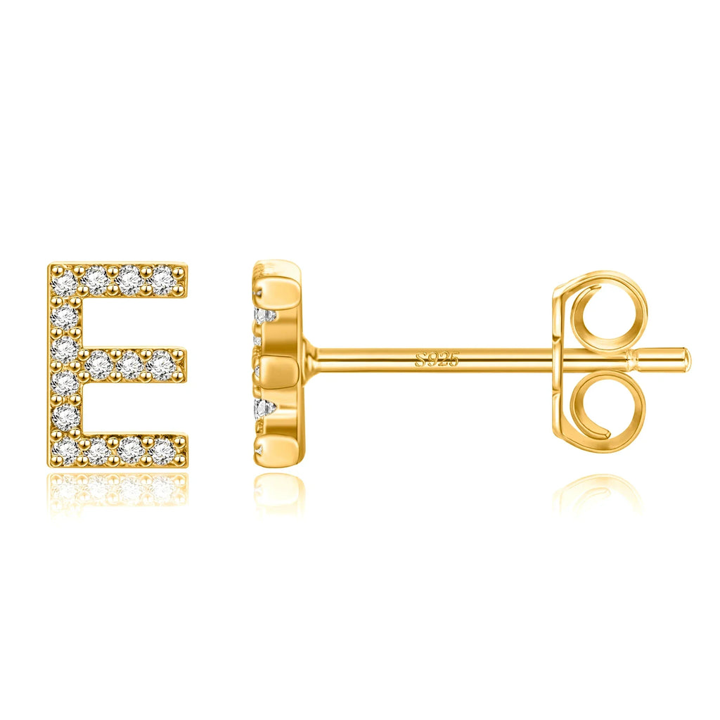 Boucles d'oreilles initiale or e