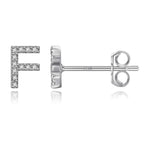 Boucles d'oreilles initiale argent f