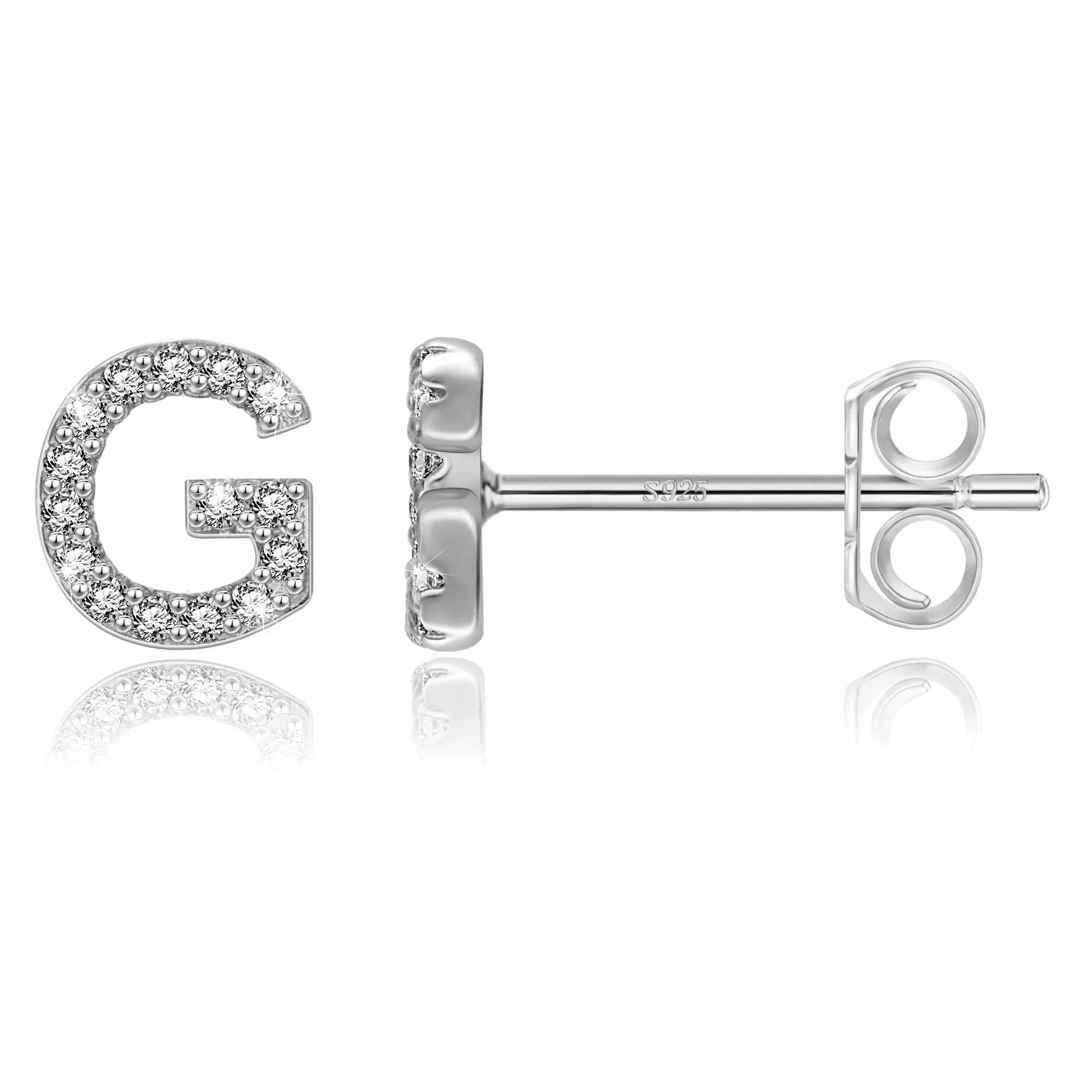 Boucles d'oreilles initiale argent g
