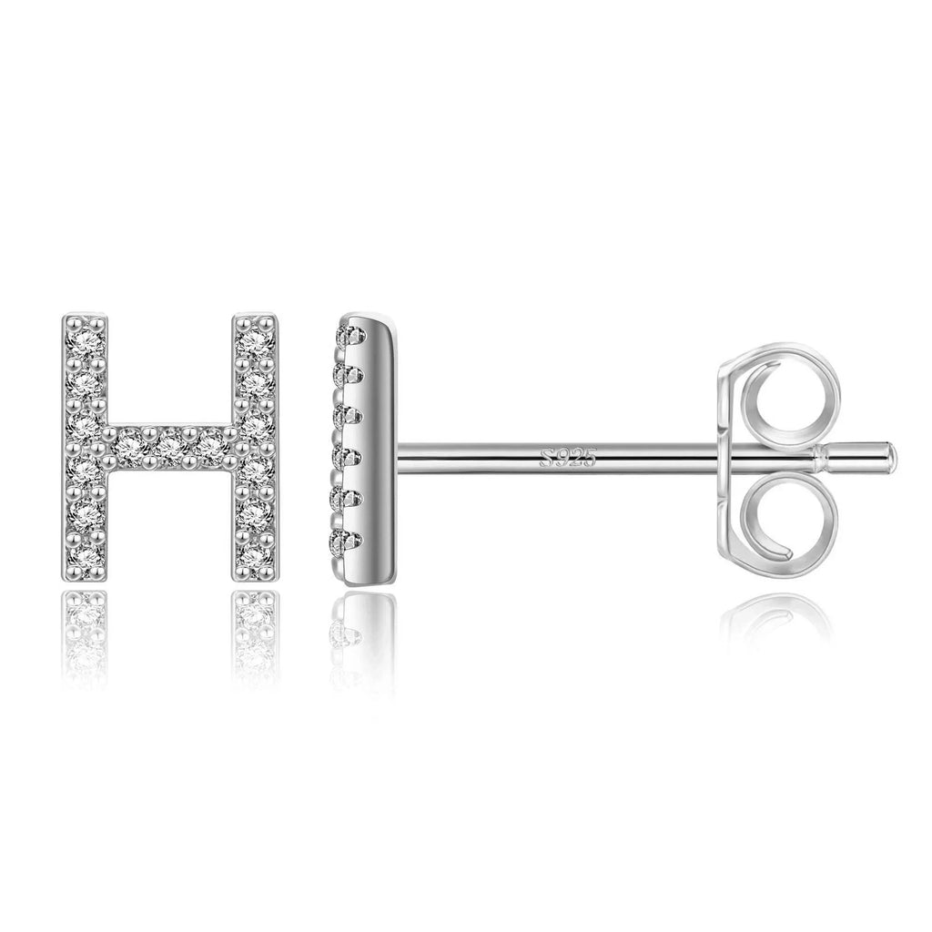 Boucles d'oreilles initiale argent h